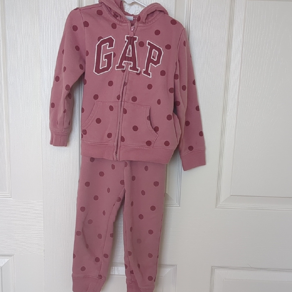 GAP Pink Dot Hoodie and Jogger Set